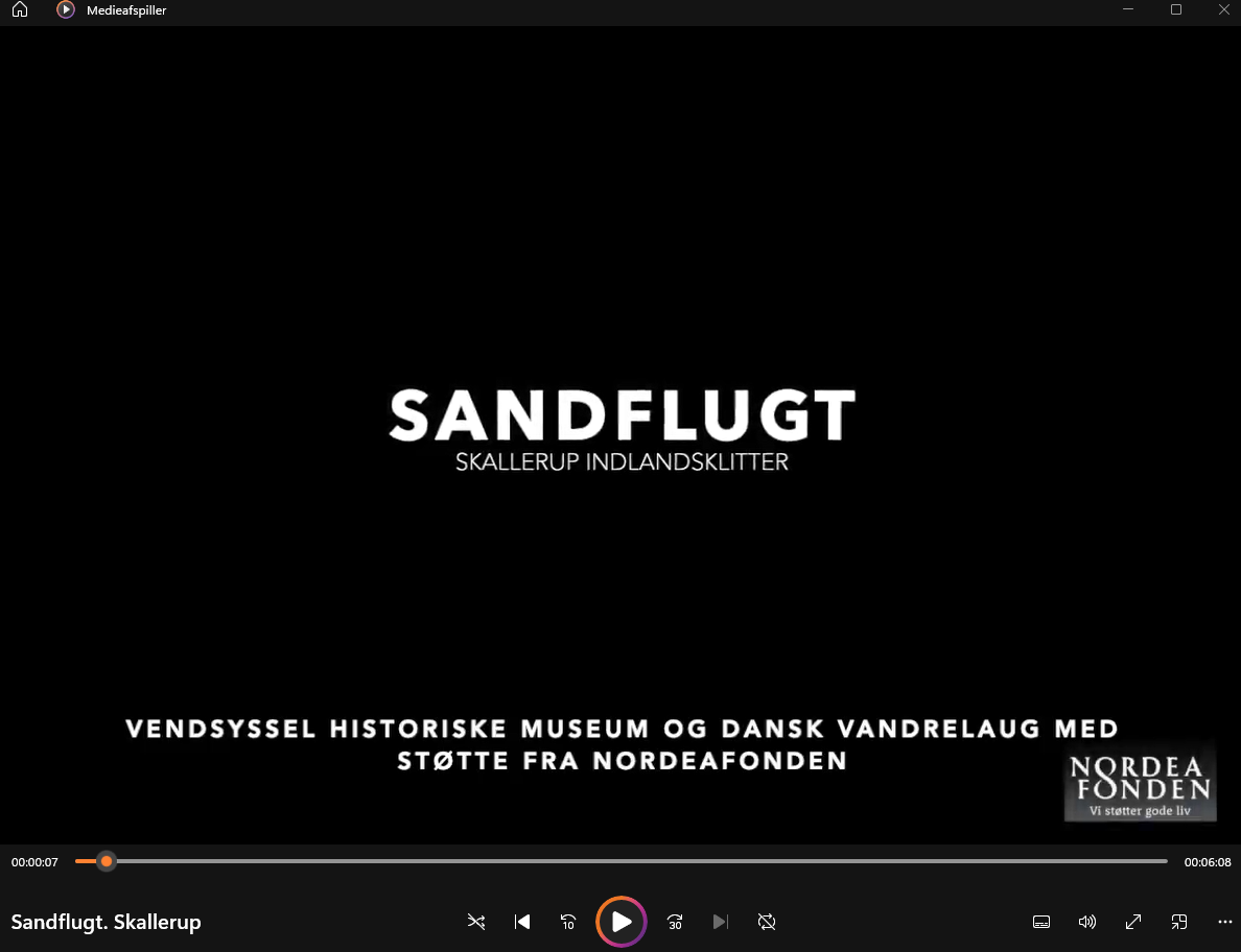 Sandflugt Skallerup indlandsklitter - video